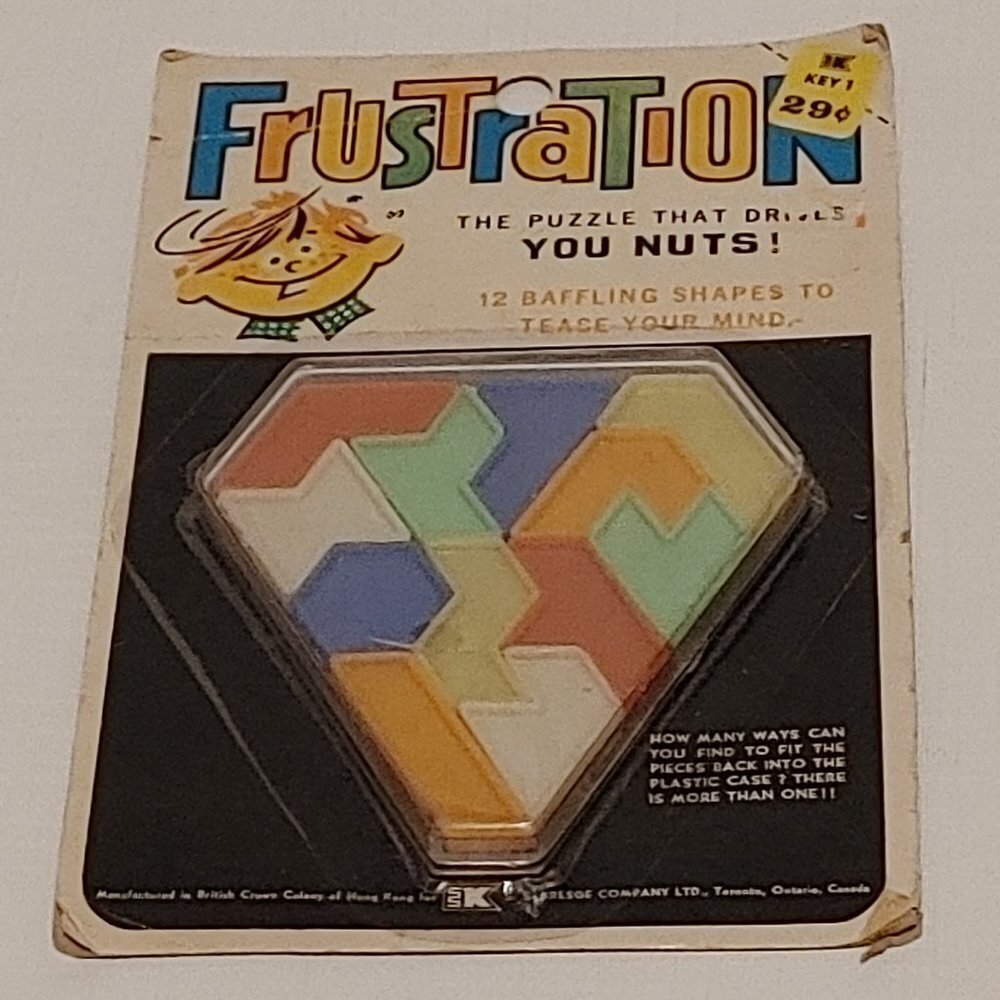 Vintage Frustration Puzzle Game 12 Baffling Shapes to Tease Your Mind